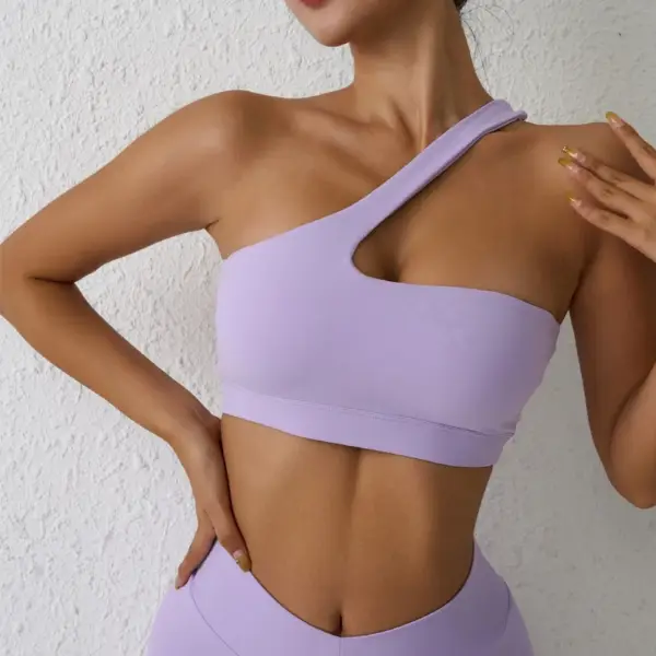 QINACTIVE Sports Bra High Stretch Comfy One-Shoulder Underwear Women Fitness Gym Top Women Bra Running Workout Yoga Clothing - Image 3