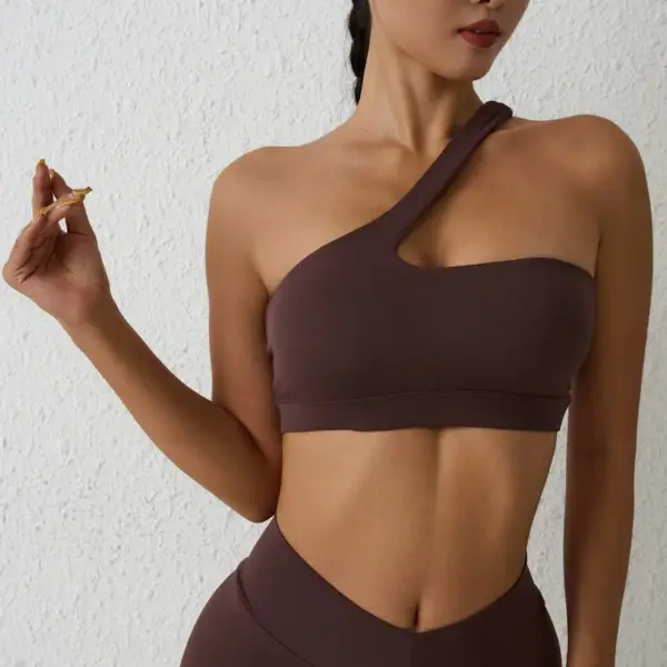 QINACTIVE Sports Bra High Stretch Comfy One-Shoulder Underwear Women Fitness Gym Top Women Bra Running Workout Yoga Clothing - Image 5