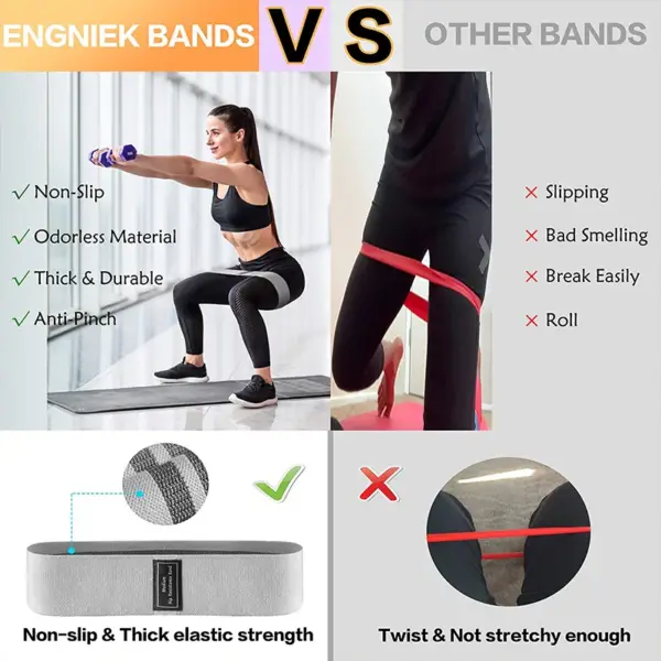 Resistance Bands Fitness Booty Bands Hip Circle Fabric Fitness Rubber Expander Elastic Bands For Home Workout Exercise Equipment - Image 4