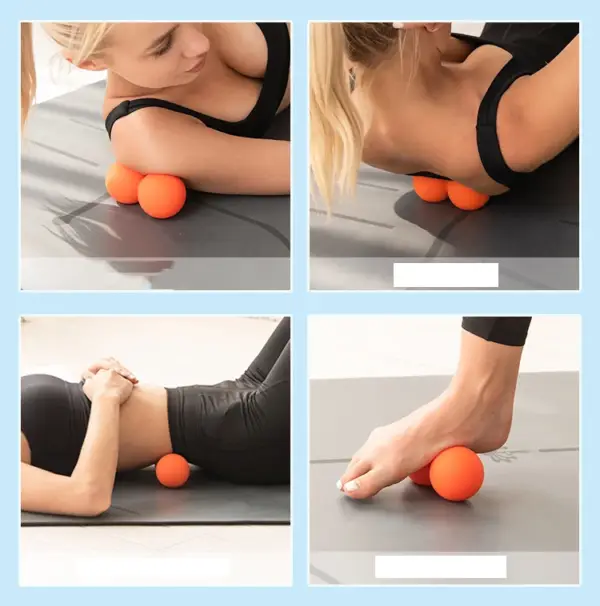 Silica Gel Yoga Massage Fitness Ball Foam Roller Set for Back Pain Self-Myofascial Treatment Pilates Muscle Release Exercises - Image 4