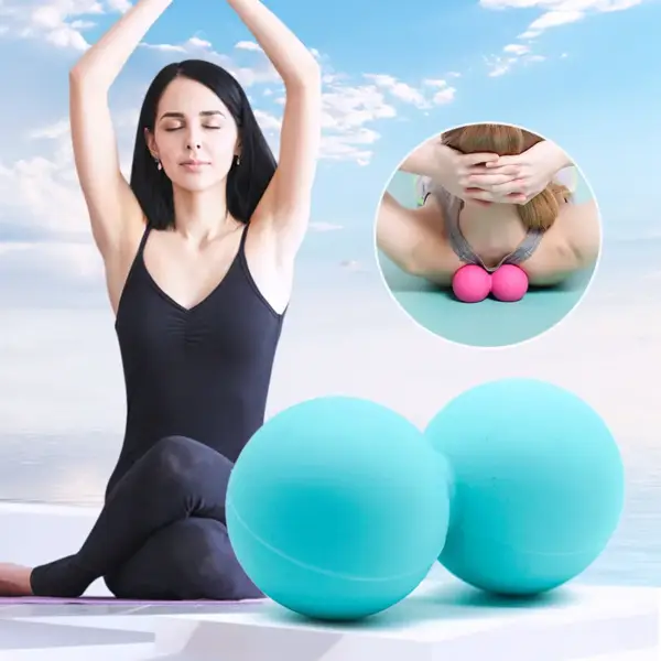 Silica Gel Yoga Massage Fitness Ball Foam Roller Set for Back Pain Self-Myofascial Treatment Pilates Muscle Release Exercises