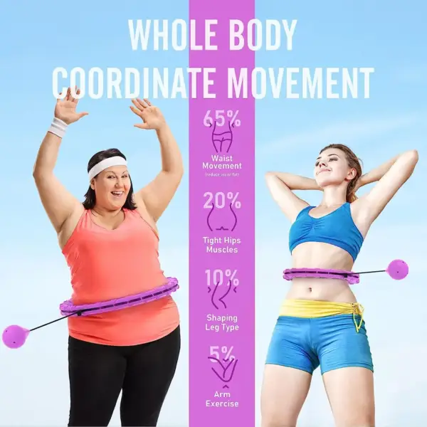 Smart sport hoop Weighted Exercise Hoops for Adults Easy Detachable Design with Adjustable Weight, Fitness Gym Equipment for Hom - Image 2