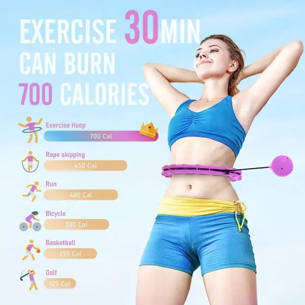 Smart sport hoop Weighted Exercise Hoops for Adults Easy Detachable Design with Adjustable Weight, Fitness Gym Equipment for Hom - Image 4