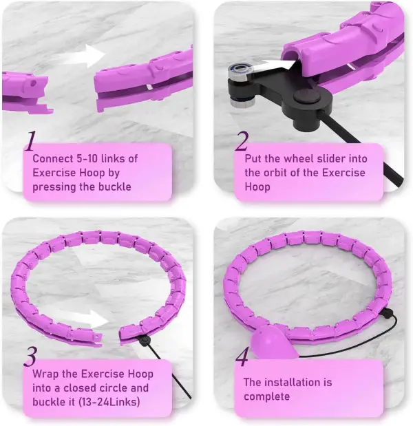 Smart sport hoop Weighted Exercise Hoops for Adults Easy Detachable Design with Adjustable Weight, Fitness Gym Equipment for Hom - Image 5