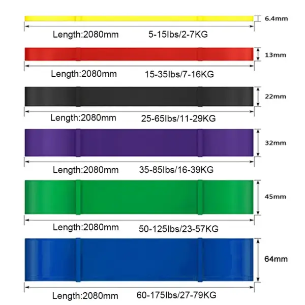 Stretch Resistance Band Exercise Expander Elastic Fitness Pull up band Assist Bands for Training Pilates Home Gym Workout Gift - Image 2