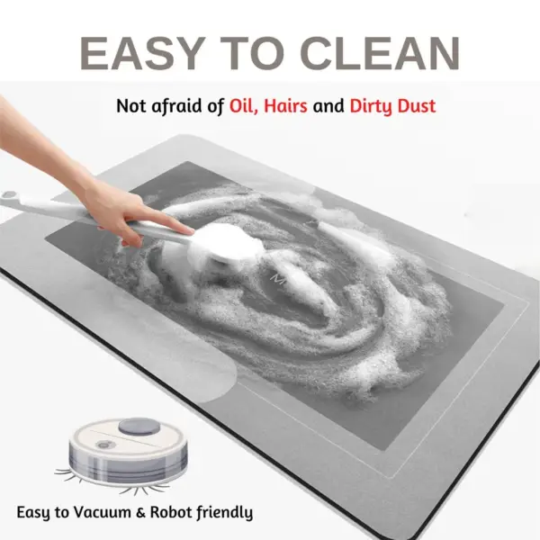 Super Non-slip Kitchen Floor Mats Diatomite Long Carpet Absorbent Oil-absorbent Bathroom Mats Non-slip Foot Mats - Image 5