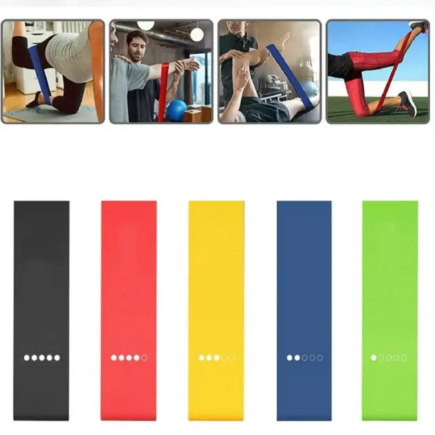 TPE Resistance Tension Bands Fitness Yoga Rubber Elastic Ring Workout Equipment Set Loop Strength Training Expander Gym Fitness