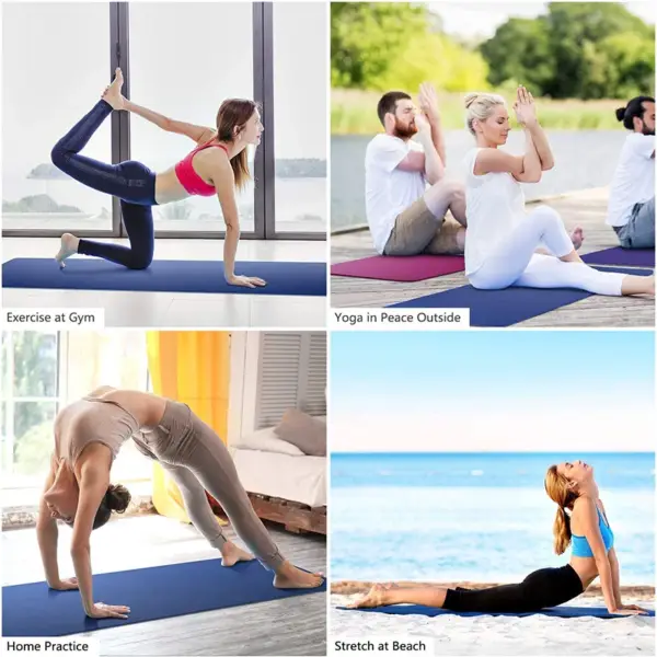 TPE Yoga Mat With Position Line 6mm Double Layer Sports Exercise Pad For Beginner Home Gym Fitness Gymnastics Pilates - Image 5