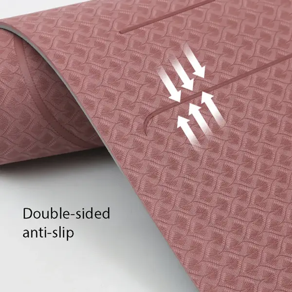 Tpe Two-color Non-slip Position Line Version Yoga Mat Gymnastics Practice Mats Pilates Bodybuilder Home For Beginners 183x60x0.8 - Image 6