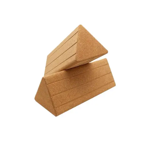 Triangle Cork Yoga Block High Density Cork Cushion Relax Waist Abdominal Squat Mat Children Assisted Dance Fitness Tool - Image 2