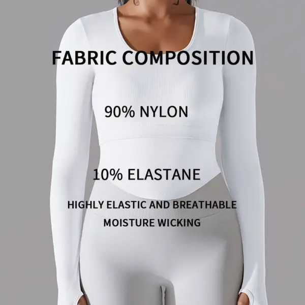 Vnazvnasi Yoga Shirts For Women Long Sleeve Winter Fitness Running Gym Clothes Workout Dry Breathable High Elastic Sports Top - Image 2