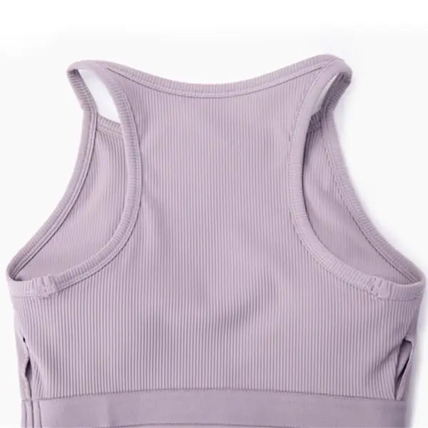 WISRUNING Ribbed Yoga Tank Tops for Fitness Female Workou Vest Push Up Tights Sports Bra for Women Sportswear for Gym Outfit - Image 6