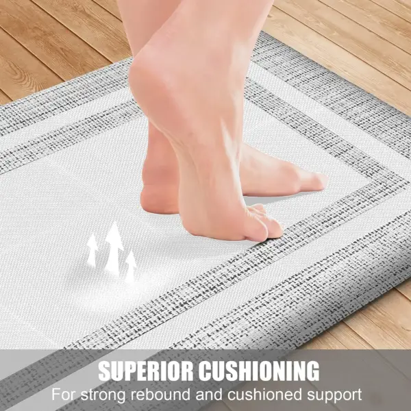 Waterproof & oilproof Kitchen Mat Anti Fatigue Kitchen Rug, Thick Non Slip Kitchen Carpet, Soft Kitchen Floor Mat, Standing Mat - Image 2