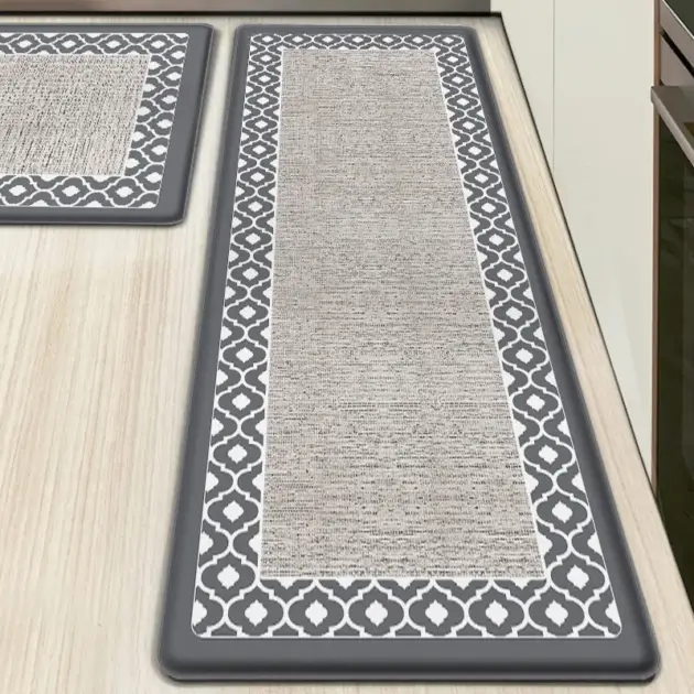 Waterproof & oilproof Kitchen Mat Anti Fatigue Kitchen Rug, Thick Non Slip Kitchen Carpet, Soft Kitchen Floor Mat, Standing Mat