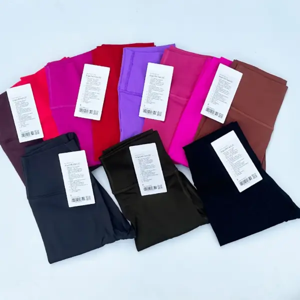 Women's-lulu Sports Leggings Soft High Waisted Yoga Leggings Tummy Control Elastic Butt Lifting Yoga Pants Sports Tights - Image 2