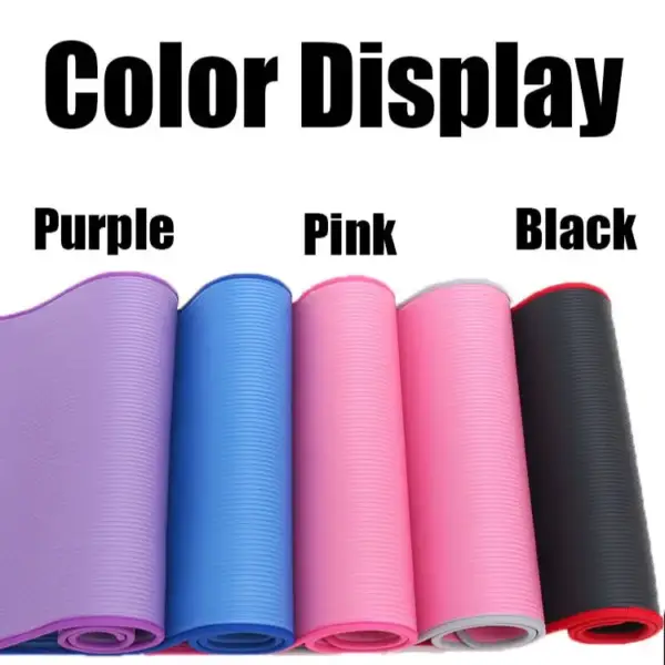 YECOKISO 10MM Extra Thick 183cmX61cm Yoga Mats NRB Non-slip Exercise Mat Fitness Tasteless Pilates Workout Gym Mats with Bandage - Image 4