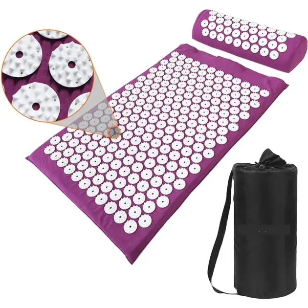 Yoga Acupressure Mat Spike Massage Pad Kuznetsov's Applicator Sport Fitness Cushion Pillow Massager Yoga Mat Pilates Exercise