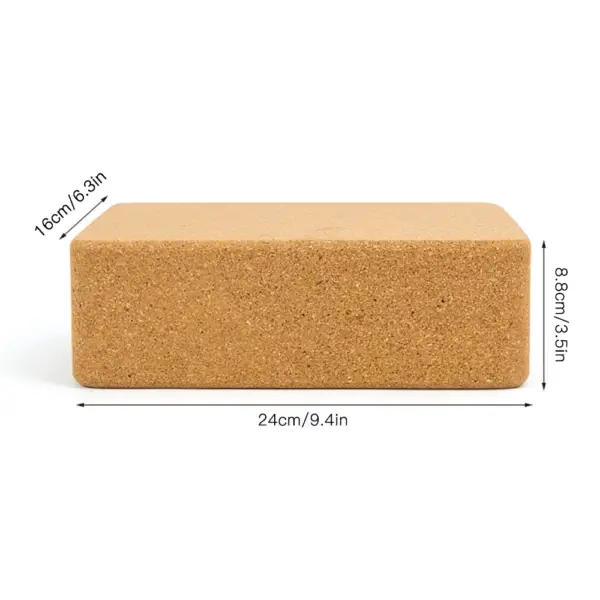 Yoga Block Cork Wood Yoga Brick Soft EVA Foam High Density Yoga Block to Support Poses for Exercise Fitness Sport Body - Image 4