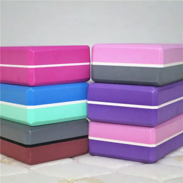Yoga Block Multi colors Pilates EVA Yoga Brick Gym Foam Stretching Aid Gym Pilates Yoga Block Exercise Fitness Sport - Image 3