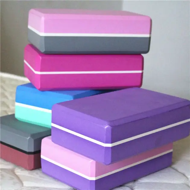 Yoga Block Multi colors Pilates EVA Yoga Brick Gym Foam Stretching Aid Gym Pilates Yoga Block Exercise Fitness Sport