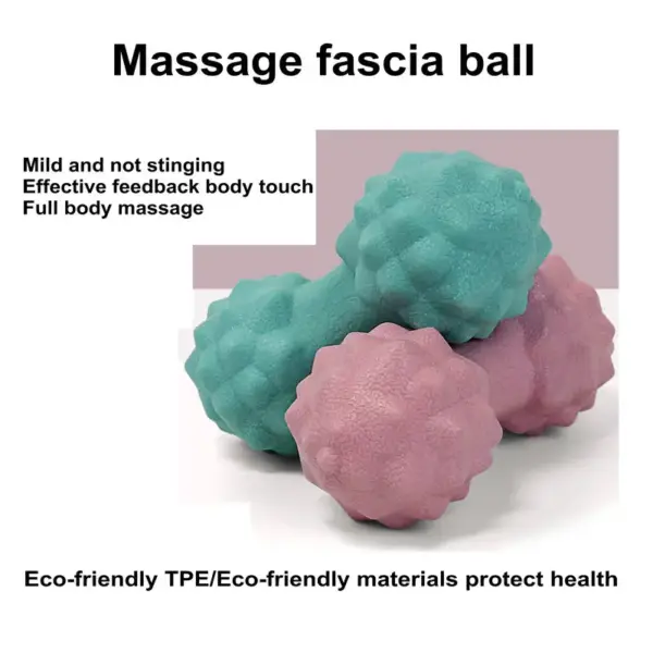 Yoga Equipment Women Meridian Massage Ball Leg Fascia Roller TPE Cervical Sensory Massager Yoga Health Care Peanut Ball Exercise - Image 2
