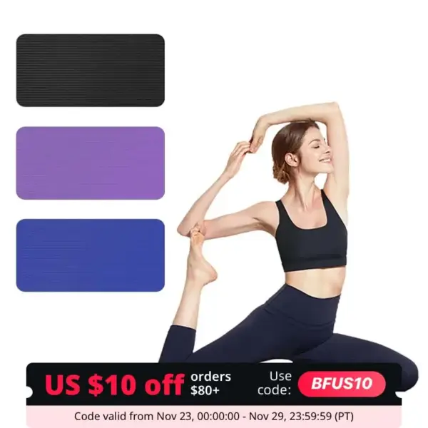 Yoga Knee Pad Cushion 1.5cm Extra Thick Non-slip Foam Kneeling Yoga Mat Fitness Workout Sport Plank Cushion Gym Equipment