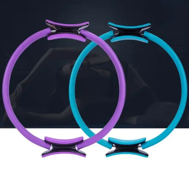 Yoga Pilates Circle,15" Spring Aid Ring,Women Pelvic Workout Out,Home Fitness Shaping Equipment for Toning Muscle,Legs,Open Back