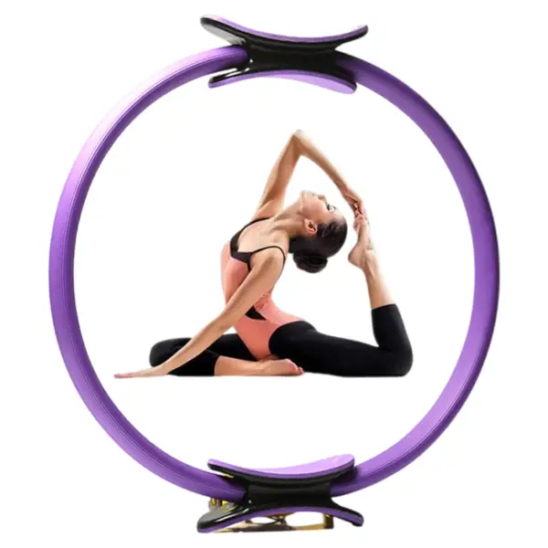 Yoga Pilates Circles,15" Elastic Ring,Fitness Pelvic Floor Exercise for Women,Shaping Equipment for Inner Thigh,Abs,Leg