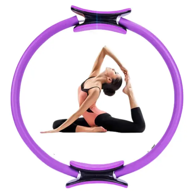 Yoga Pilates Ring,15" Spring Aid Circles,Women Pelvic Workout Out,Home Fitness Shaping Equipment for Toning Muscle,Leg,Open Back