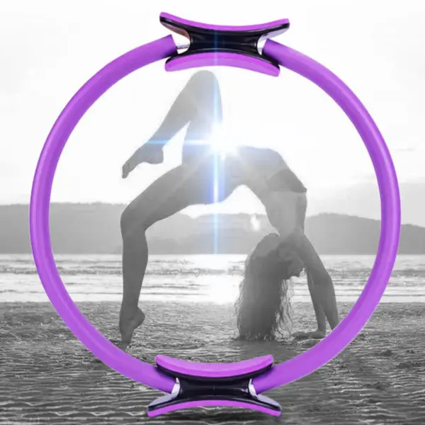 Yoga Pilates Ring,15" Spring Circle,Fitness Pelvic Floor Exercise for Women,Pilates Equipment for Toning Inner Thigh Abs and Leg