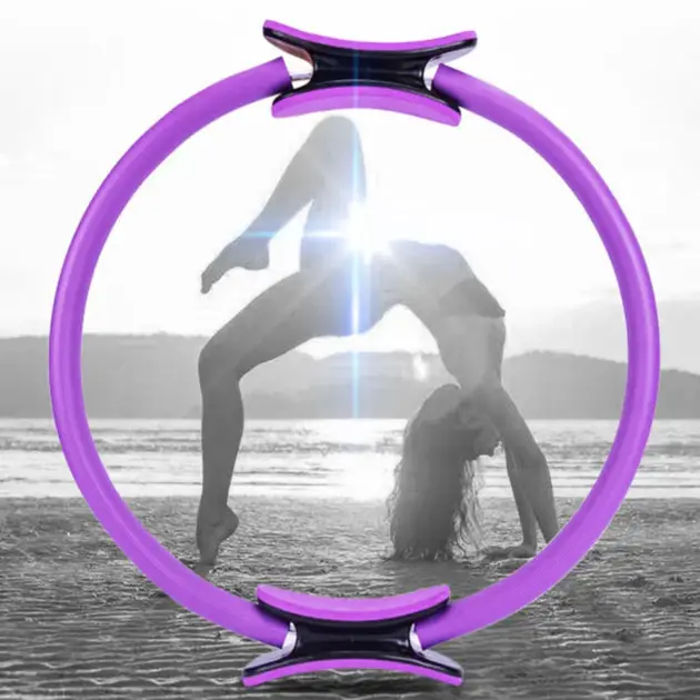 Yoga Pilates Ring,15" Spring Circle,Fitness Pelvic Floor Exercise for Women,Pilates Equipment for Toning Inner Thigh Abs and Leg