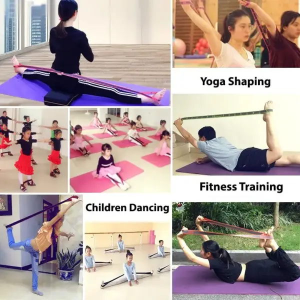 Yoga Pull Strap Belt Polyester Latex Elastic Latin Dance Stretching Band Loop Yoga Pilates GYM Fitness Exercise Resistance Bands - Image 6