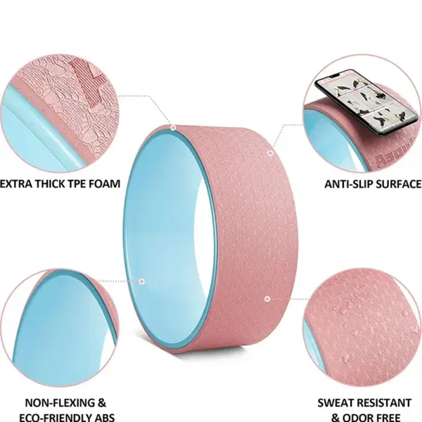 Yoga Wheel Exercise Trigger Point Muscle Massage Back Roller Pilates Ring Back Training Yoga Balance Accessory Increase Mobility - Image 6